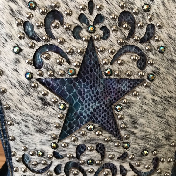 CRIPPLE CREEK DENIM FUR JACKET Size XS - Picture 7 of 8